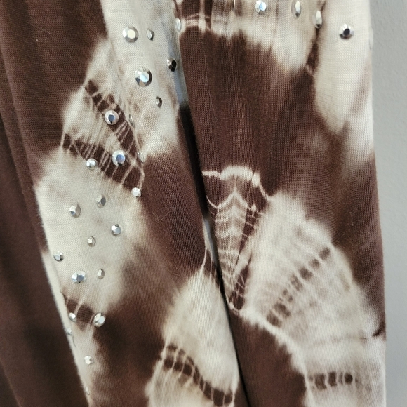 Stunning Modern Brown & White Floor Length Dress wedding Prom Occasion FUN - Picture 3 of 10